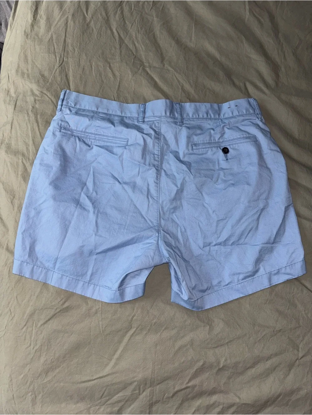 J. Crew Men's Light Blue Flat-Front Chino Shorts